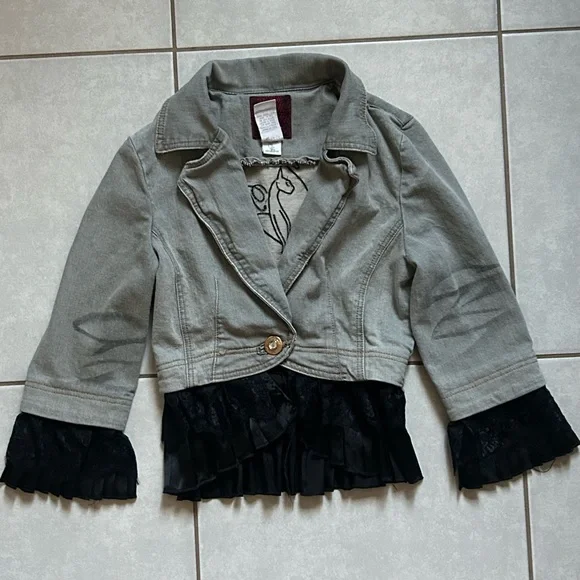 Baby Phat Grey Short denim vest - Picture 3 of 13